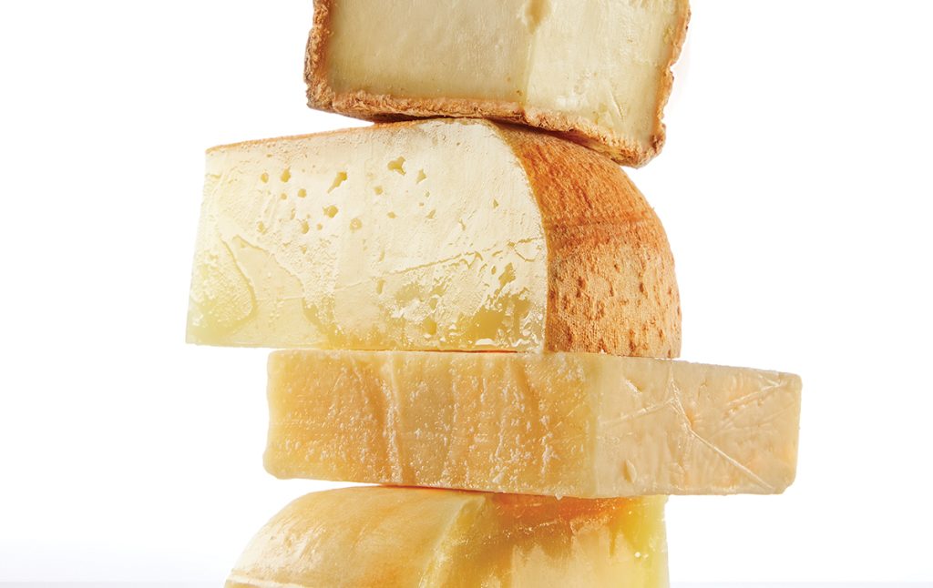 photo of cheese in a stack
